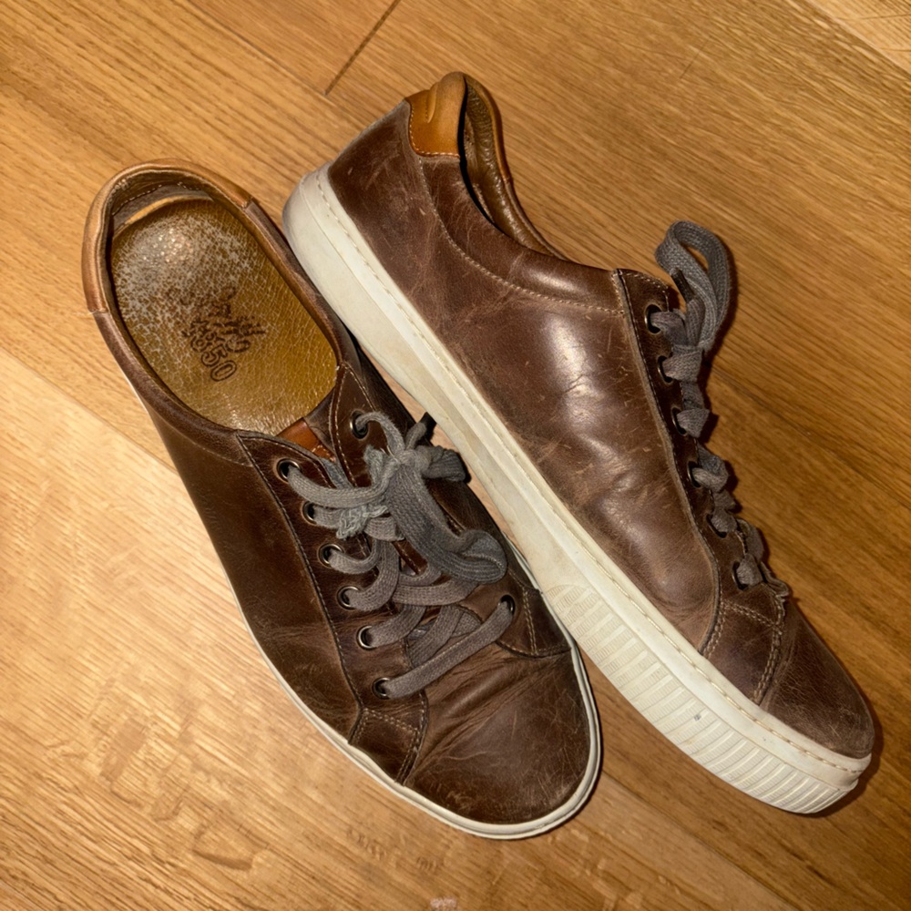 Men's Brown Leather Sneakers